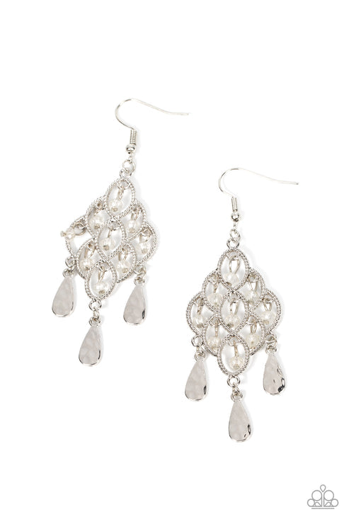 Sentimental Shimmer - White Earring